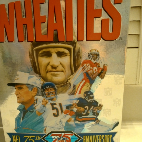 Wheaties 75th Anniversary of the NFL Vintage cereal box sealed never opened - Picture 3 of 7